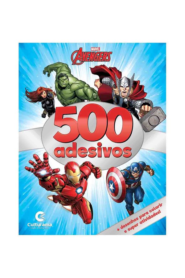 Livro Infantil Culturama Colorindo Vingadores com 500 Adesivos