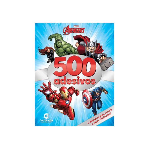 Livro Infantil Culturama Colorindo Vingadores com 500 Adesivos Livro Infantil Culturama Colorindo Vingadores com 500 Adesivos