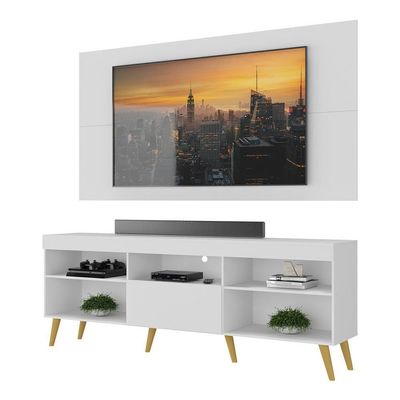Rack Com Painel Tv 65" Retrô Flórida Up Multimóveis V1042