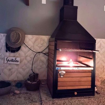Churrasqueira Wall Plus Vulkania Grill Preto