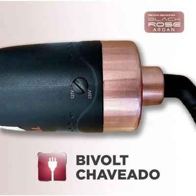 Escova Secadora Mondial Black Rose Argan ES-14 Bivolt