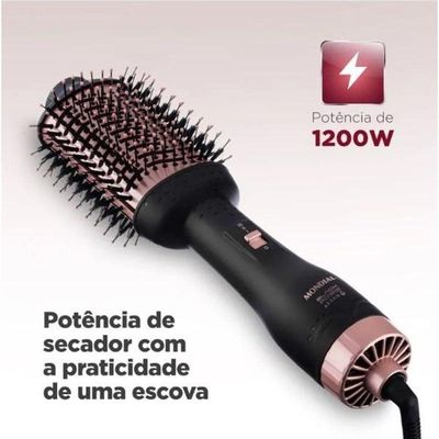Escova Secadora Mondial Black Rose Argan ES-14 Bivolt