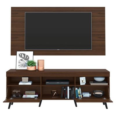 Rack Com Painel E Suporte Tv 65" Retrô Multimóveis V3134