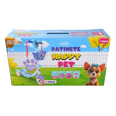Patinete 3 Rodas Cesta Happy Pet CV255272 Playfun