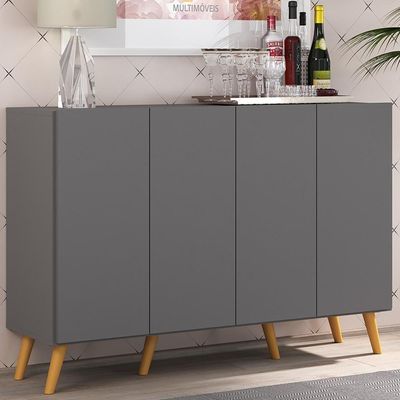 Aparador Buffet 4 Portas Vegas V3560 Rustic/Natural