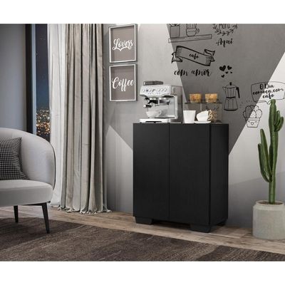 Aparador Buffet 2 Portas Veneza Multimóveis V3610 Preto