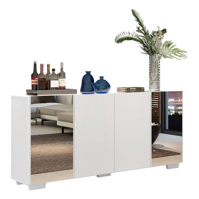 Aparador Buffet 4 Portas Vegas V3563 Branco Branco