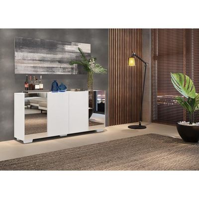 Aparador Buffet 4 Portas Vegas V3563 Branco Branco
