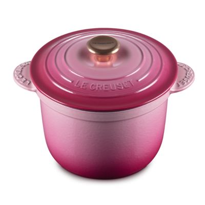 PANELA LE CREUSET DE ARROZ EVERY SEM TAMPA INTERNA EM FERRO FUNDIDO ROSA BERRY 20CM 21110204390446