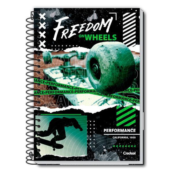 Caderno Universitário Masculino Performance 280F/20 Matérias Credeal
