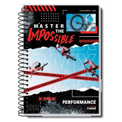 Caderno Universitário Masculino Performance 280F/20 Matérias Credeal