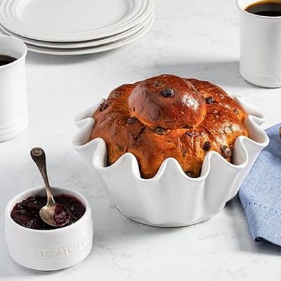 PRATO RUFFLE LE CREUSET FUNDO 21CM EM CERÂMICA BRANCO 81138210100007