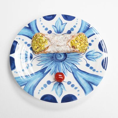 PRATO DE SOBREMESA GUZZINI EM MELAMINA 21,5CM AZUL 28191252