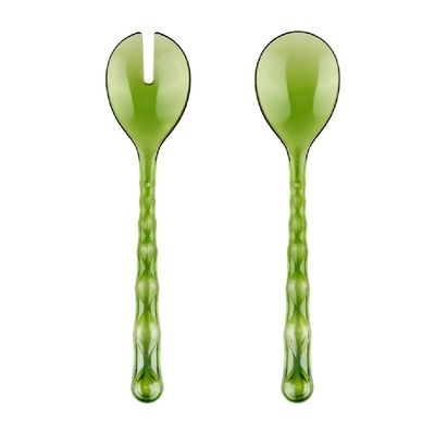 TALHERES DE SALADA GUZZINI EM ACRÍLICO VANITY ACQUA 27,5CM WATER LILY GREEN 129600AC13