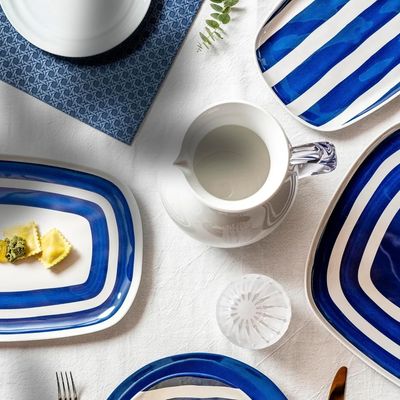 BANDEJA RETANGULAR RASA GUZZINI EM ACRÍLICO RIVIERA 50CM MEDITERRANEAN BLUE 13291376