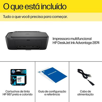 Multifunc JTinta WiFi Deskjet HP 2874