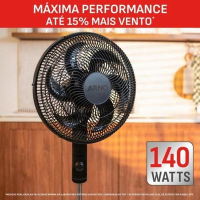 Ventilador De Coluna Arno Essential 40cm 6 Pás 140w Ve2c 220v