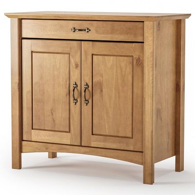 Kit Balcão Buffet 93cm Com Aparador Rústico 132cm Madeira Maciça Lira M06 Carvalho Fosco - Lyam Decor