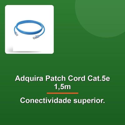 Patch Cord Cat.5e 1,5m Azul