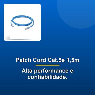 Patch Cord Cat.5e 1,5m Azul