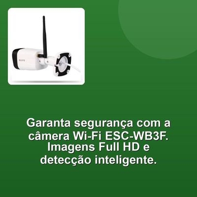 Câmera Segurança Wi-fi Externa Esc-wb3f