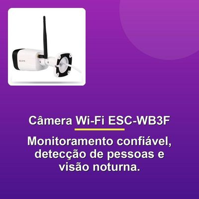 Câmera Segurança Wi-fi Externa Esc-wb3f