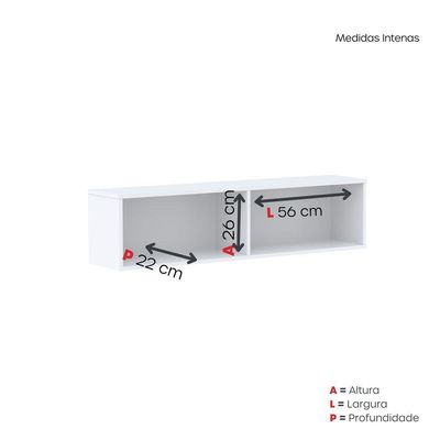 Nicho De Parede 300x1200mm Branco