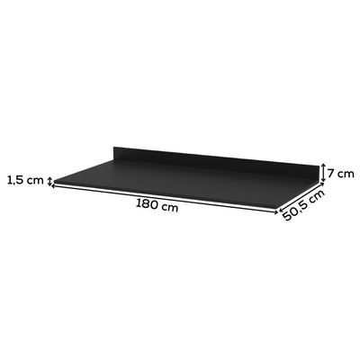 Tampo Para Balcao 180 Cm Bp Preto Eratto Moveis Preto