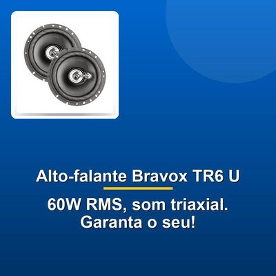 Alto Falante Bravox Tr6 U 6 60w Rms 4r Universal Par