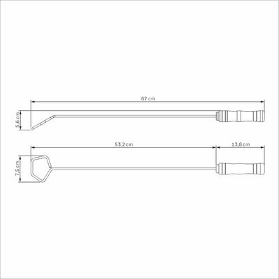 Espalhador de Brasas Churrasco com Lâmina em Inox e Cabo de Madeira Natural 67cm - Tramontina Marrom