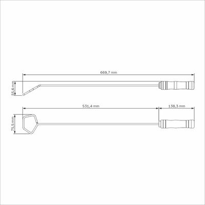 Espalhador de Brasas Churrasco com Lâmina em Inox e Cabo de Madeira Natural 67cm - Tramontina Marrom