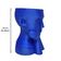 Rosto Enfeite Decoração Impressão 3D Porta Objeto Vaso 14 cm Sala Azul Metálico