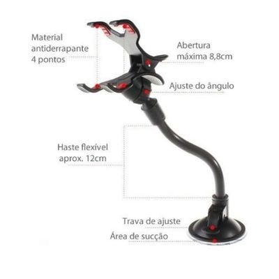 Suporte Veicular Universal para Celular Exbom SP-T20