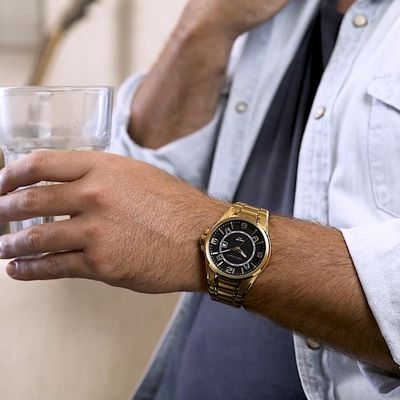 Relógio Seculus Masculino Ref: 44316gpsvda3 Esportivo Dourado