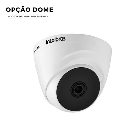 Kit Cftv 4 Câmeras Multi Hd 720p 1mp Dvr Intelbras Mhdx 1104