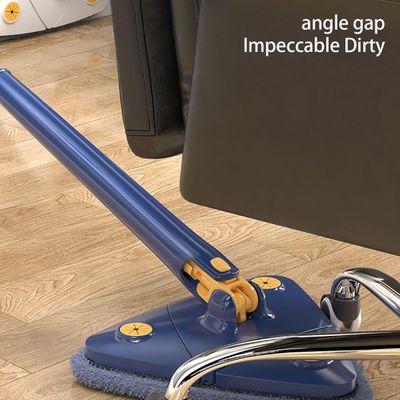 Mop giratório de 360 °, esfregão seco e úmido ajustável giratório de 360 graus, esfregão C/ 2 Pads Microfibra