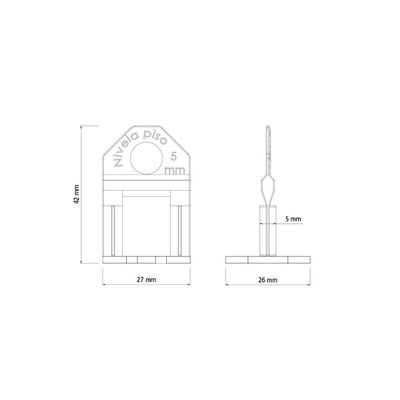 Base Espaçadora Plástica Tramontina Estreita Eco 5 mm (Saco com 100 un.)