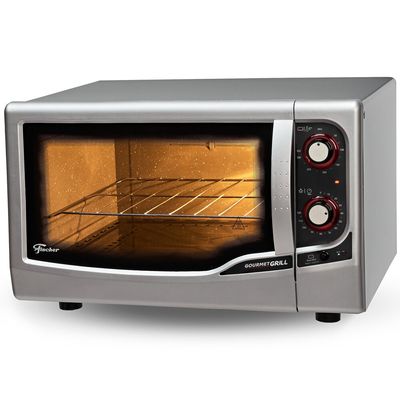 Forno Elétrico Gourmet Grill Autolimpante 44 Litros Fischer Prata / 110V