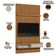 Painel Ripado Para TV 60 Pol Slats e Bancada Lisa 141x250cm L05 Nature Off White - Lyam Decor