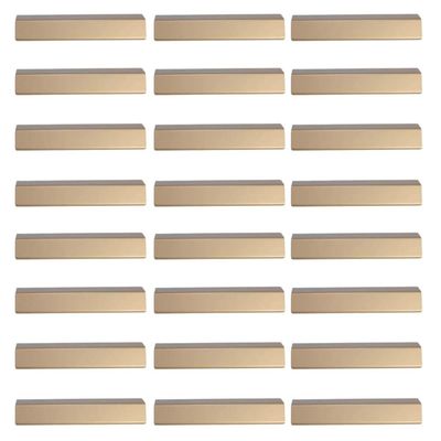 Kit 24 Puxadores Alça Sobrepor Dourado 128mm Armários Gavetas Torralba PV22 Móveis