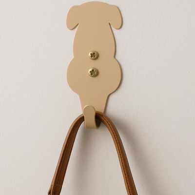 Gancho Cabideiro Cachorro Dourado Multiuso Pendurar Roupas Bolsas Casacos Acessórios