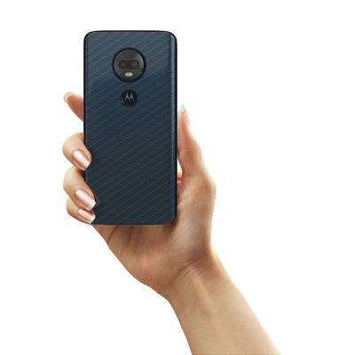 Película Traseira de Fibra de Carbono Transparente para Moto G7 - Gorila Shield
