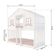 Beliche Montessoriano Casinha Dos Sonhos Com Cortina Madeira Maciça Branco/rosa Housin