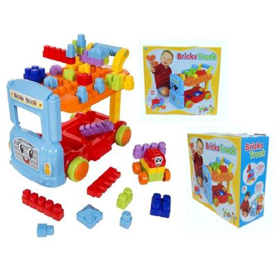 Caminhão Didático Blocos Montar Grande BricksTruck - Maral
