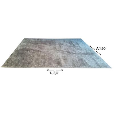 Tapete Para Sala De Estar Newsoft 1,5m X 2m Minas Chumbo