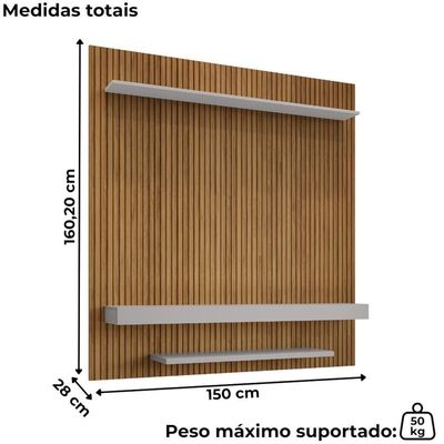 Painel Suspenso Tv 60 Pol 150 Cm Leme Cinamomo Off White Bechara Cinamomo Off White