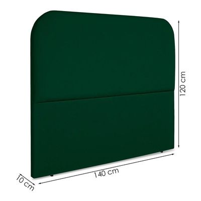 Cabeceira Casal 140 Cm Com Frame Alana Suede Verde Artte Verde