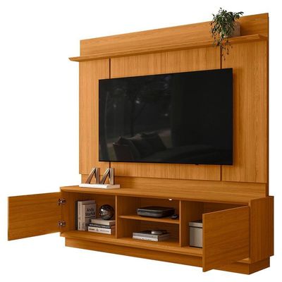 Painel Home Theater Siena Para Tv 75 Pol 2 Portas 184 Cm Cinamomo Madetec Cinamomo