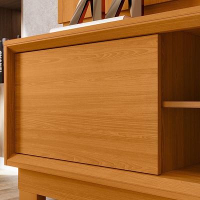 Painel Home Theater Siena Para Tv 75 Pol 2 Portas 184 Cm Cinamomo Madetec Cinamomo