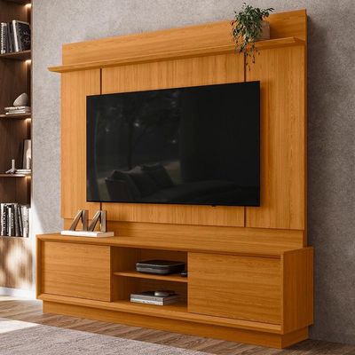 Painel Home Theater Siena Para Tv 75 Pol 2 Portas 184 Cm Cinamomo Madetec Cinamomo